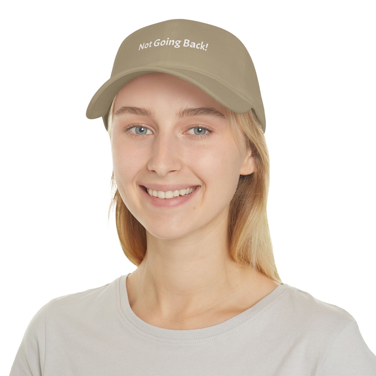 Low Profile Baseball Cap "Not Going Back!" Political Hat