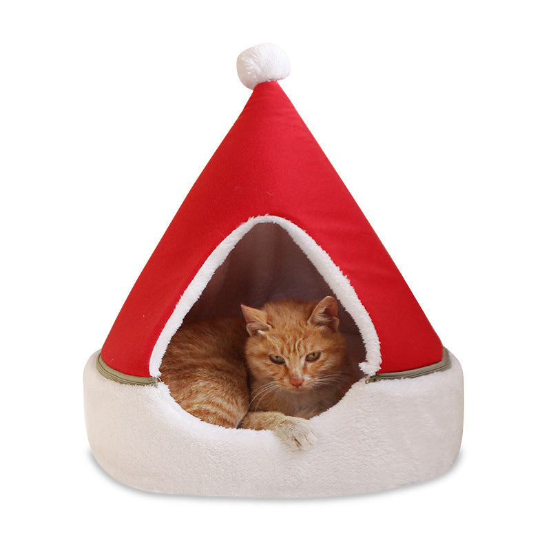 Christmas Tree or Santa Hat Pet Bed