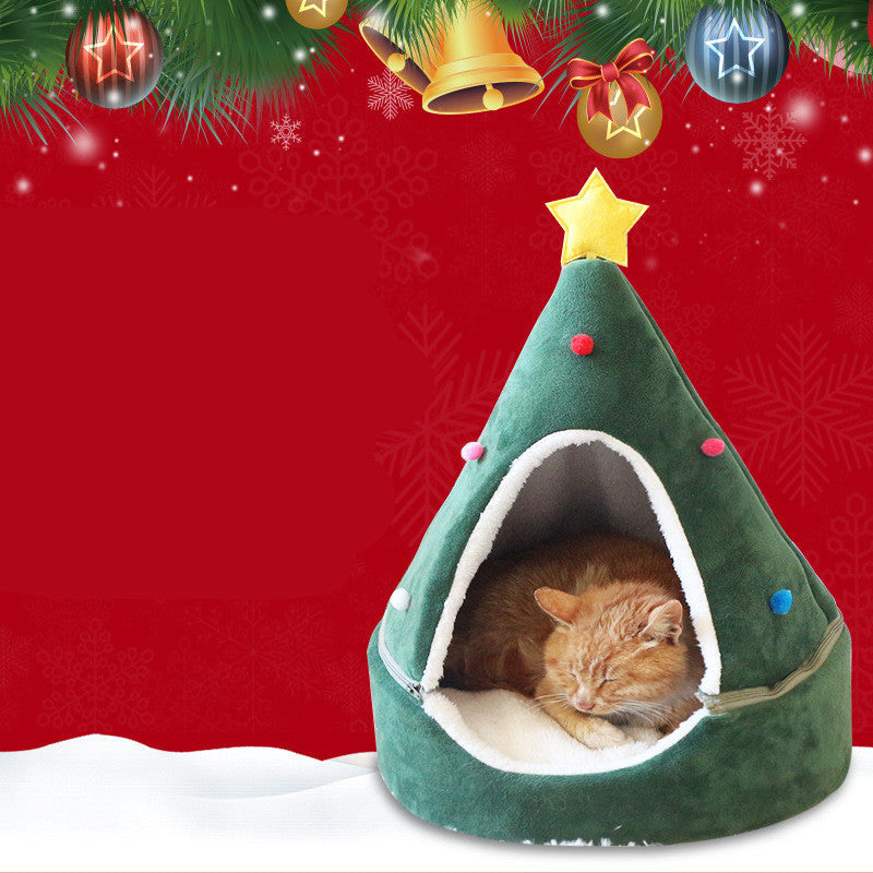 Christmas Tree or Santa Hat Pet Bed