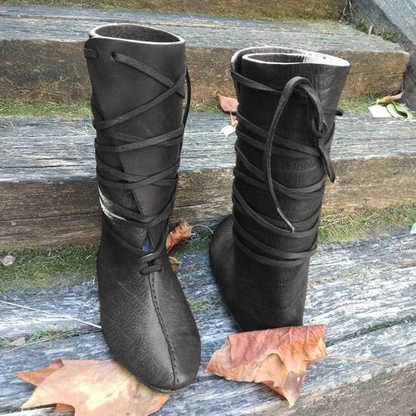 Lace Up Elf Knight Boots