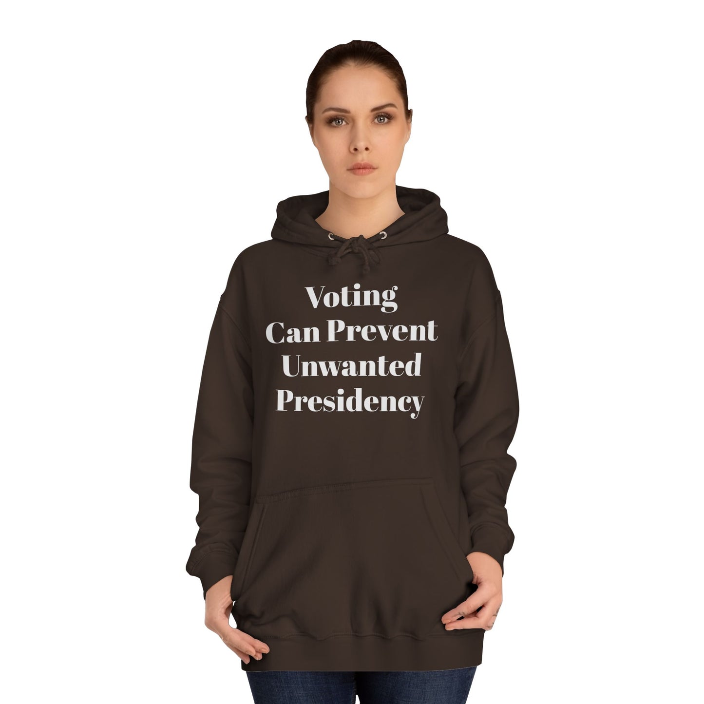 Unisex College Hoodie "Voting..." Political Hoodie