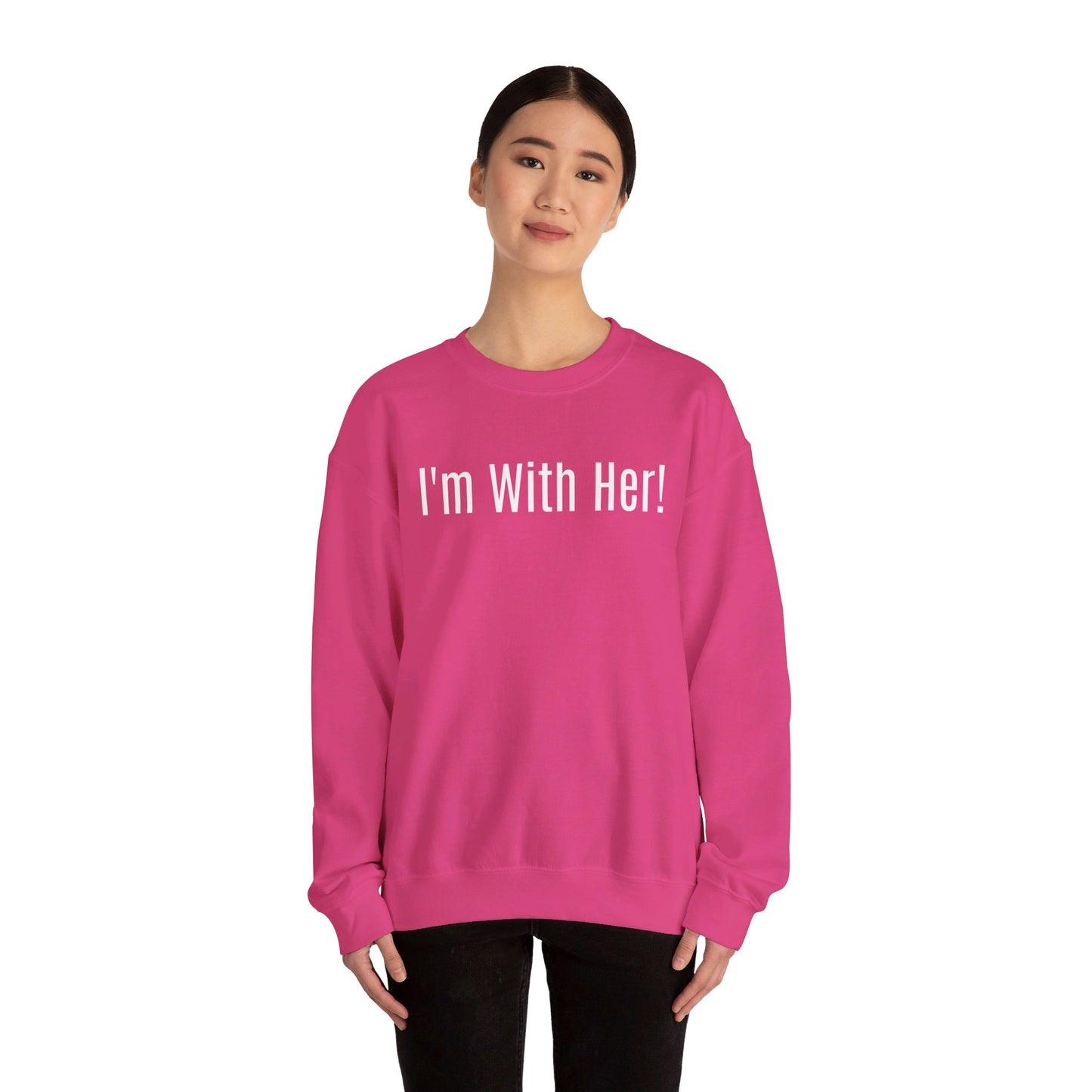 Unisex Front and Back Printed Political Sweatshirt "I'm With Her" "Not Going Back! 2024"