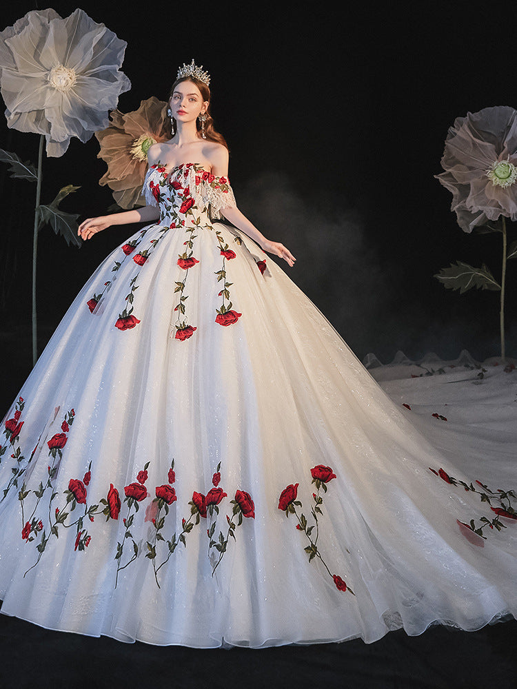 Painting the Roses Red Ball Gown