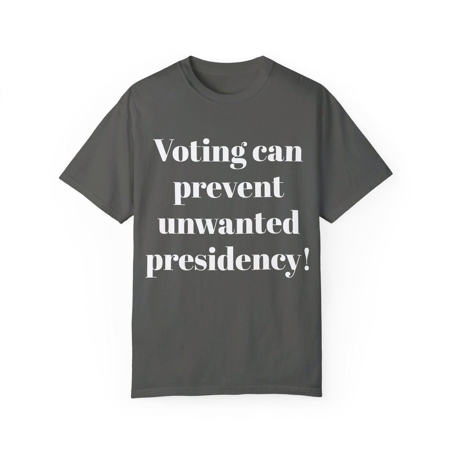 Unisex front and back printed "Voting...." "Not Going Back! 2025" Political T-shirt