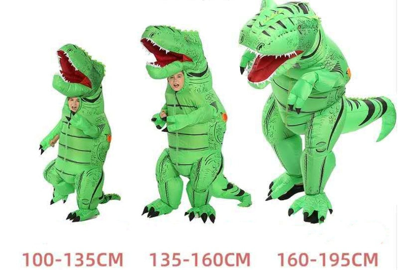 Inflatable Raptor Dinosaur Costume