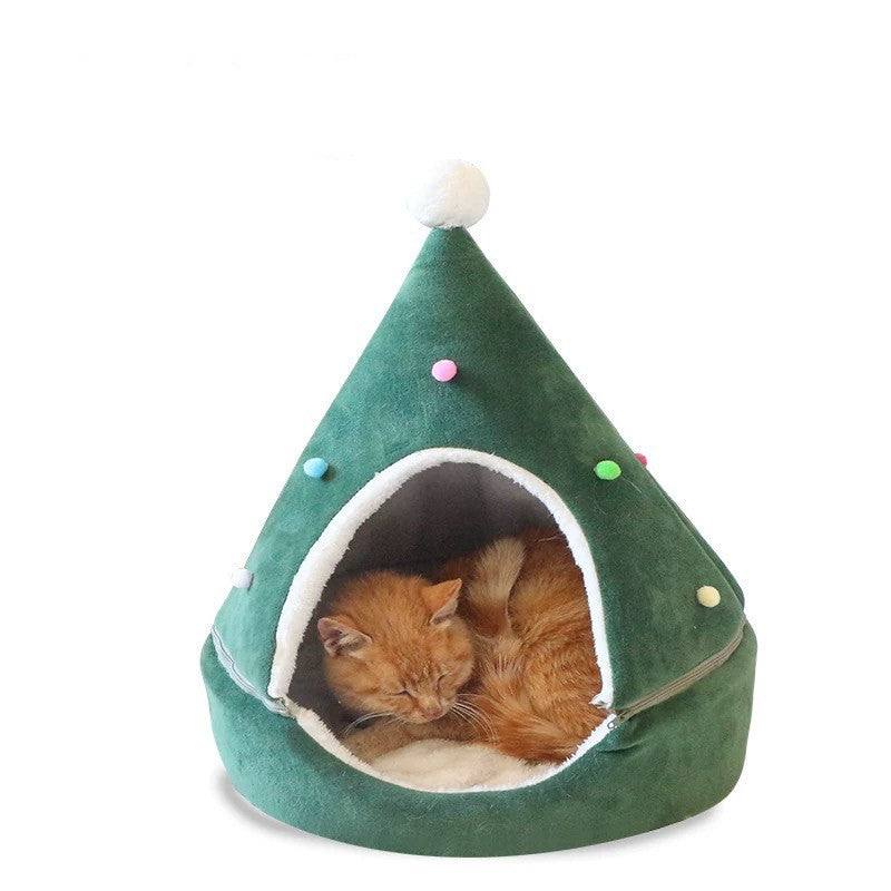 Christmas Tree or Santa Hat Pet Bed