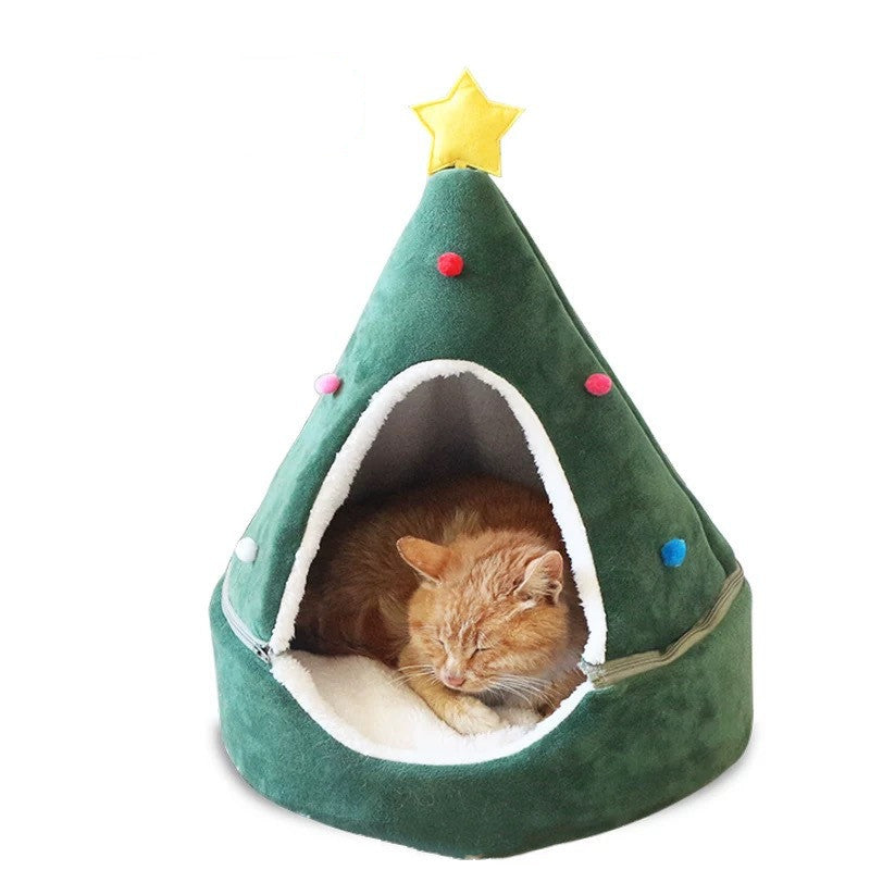 Christmas Tree or Santa Hat Pet Bed