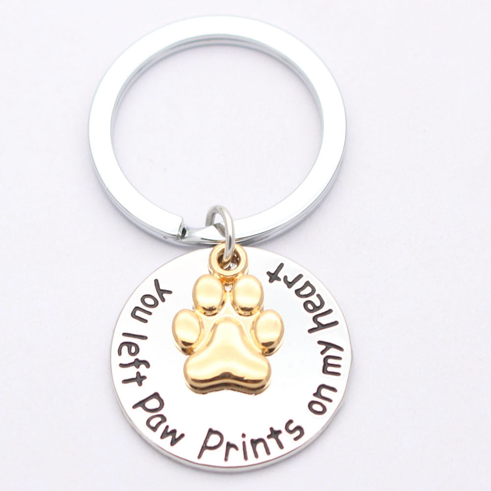 Memorial Paw Print Necklace or Key Chain