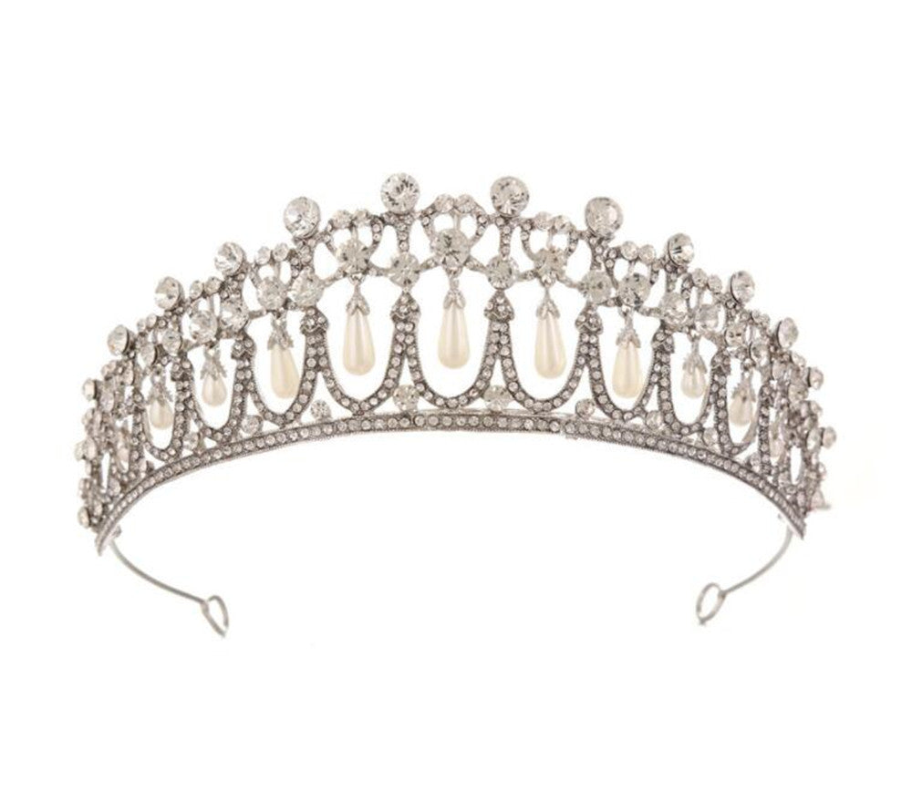 Pearl Water Drop Crown (Princess Diana Diadem Replica)