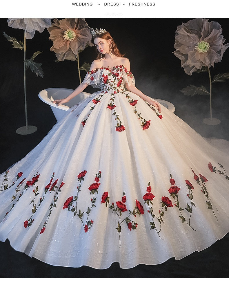 Painting the Roses Red Ball Gown