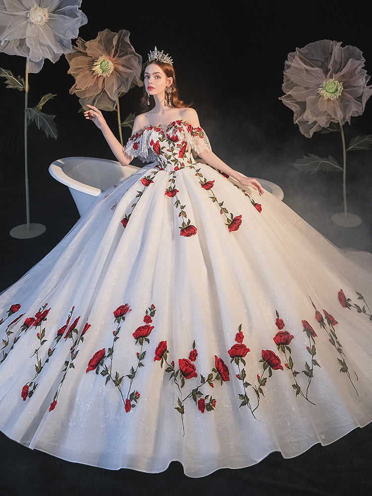 Painting the Roses Red Ball Gown