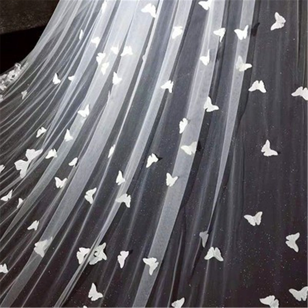 Starry Sky and Butterflies Cathedral Veil