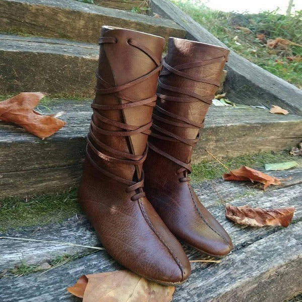 Lace Up Elf Knight Boots