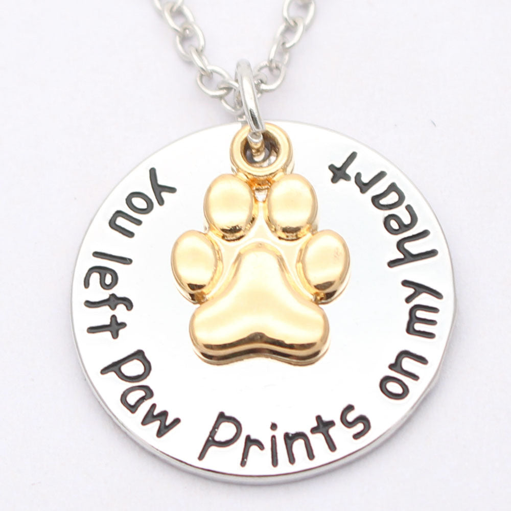 Memorial Paw Print Necklace or Key Chain