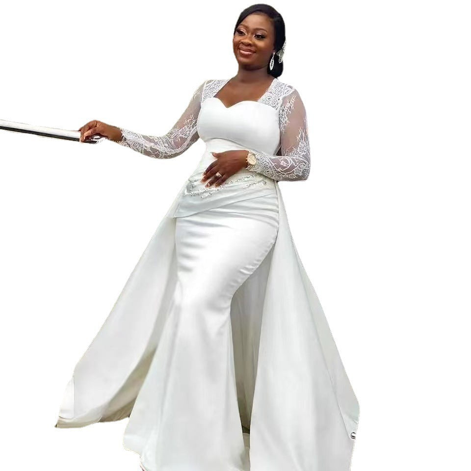 White Satin Slim Gown