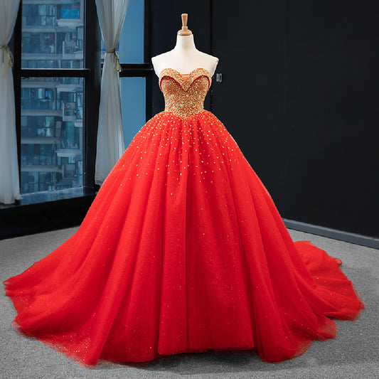 Super Glitter Sweet Heart Ball Gown