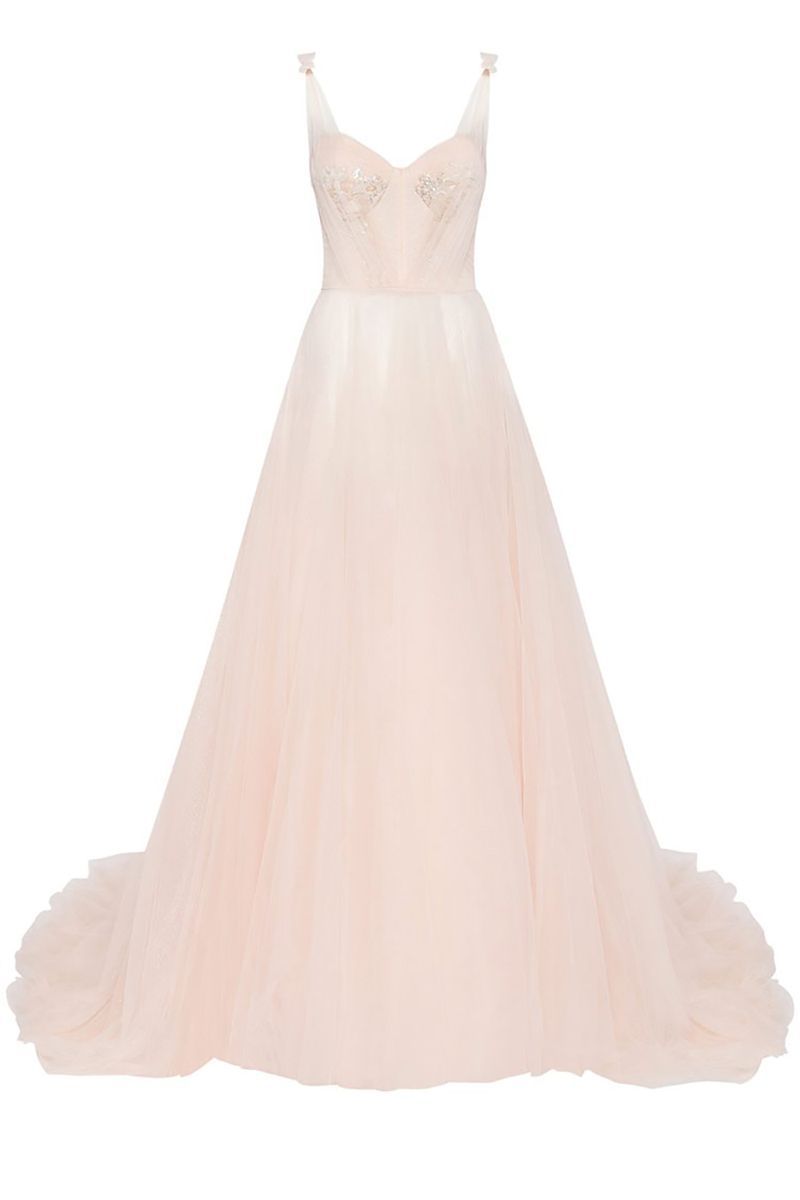 Women's Champagne Tulle Ball Gown