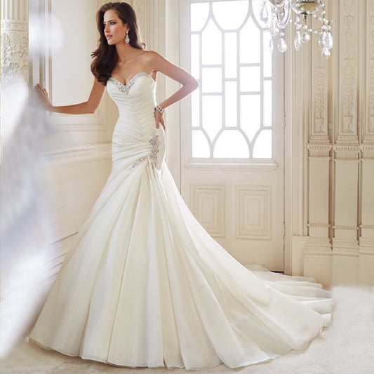 Strapless Fitted Sweetheart Gown