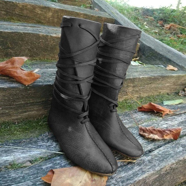 Lace Up Elf Knight Boots