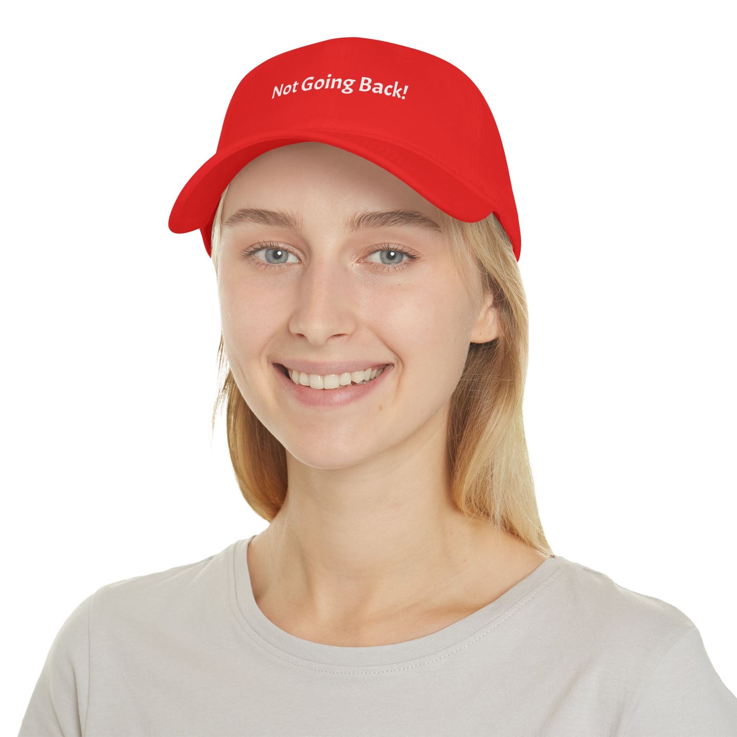 Low Profile Baseball Cap "Not Going Back!" Political Hat