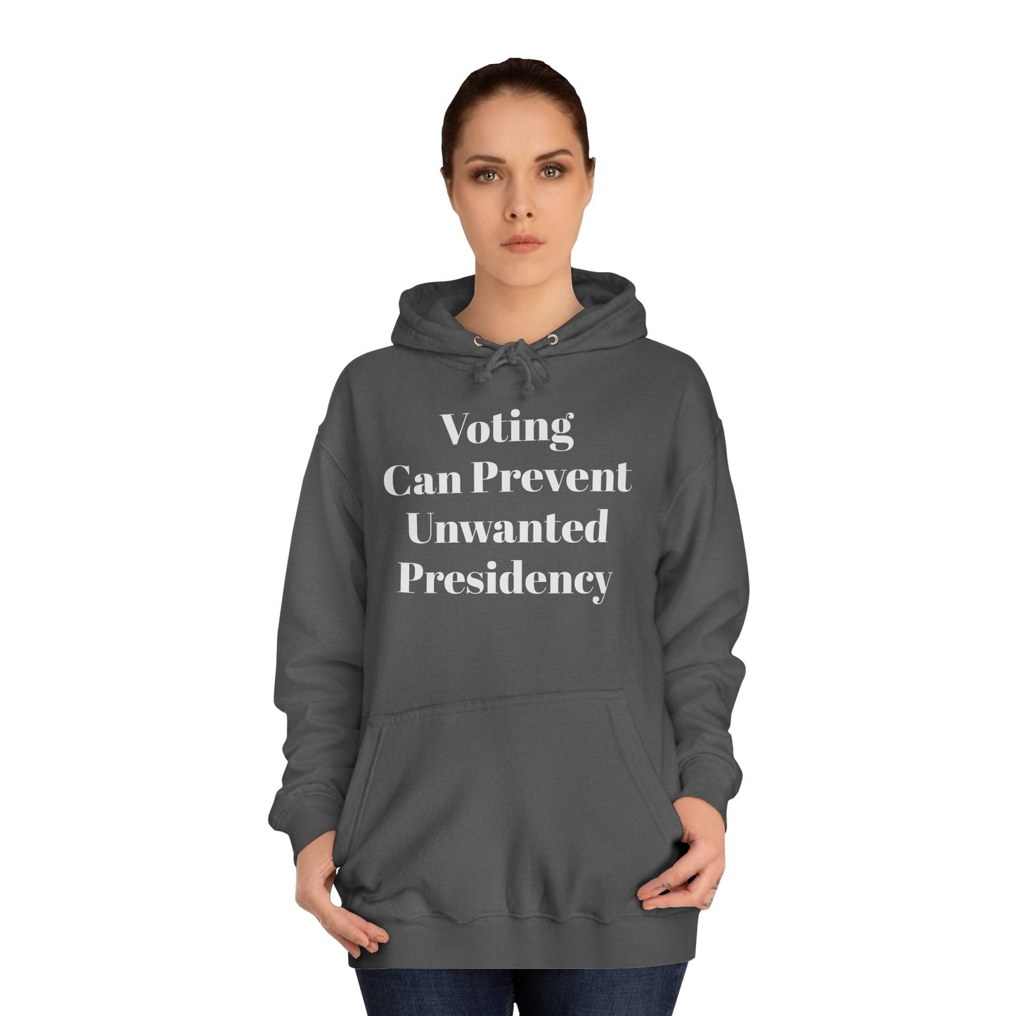 Unisex College Hoodie "Voting..." Political Hoodie