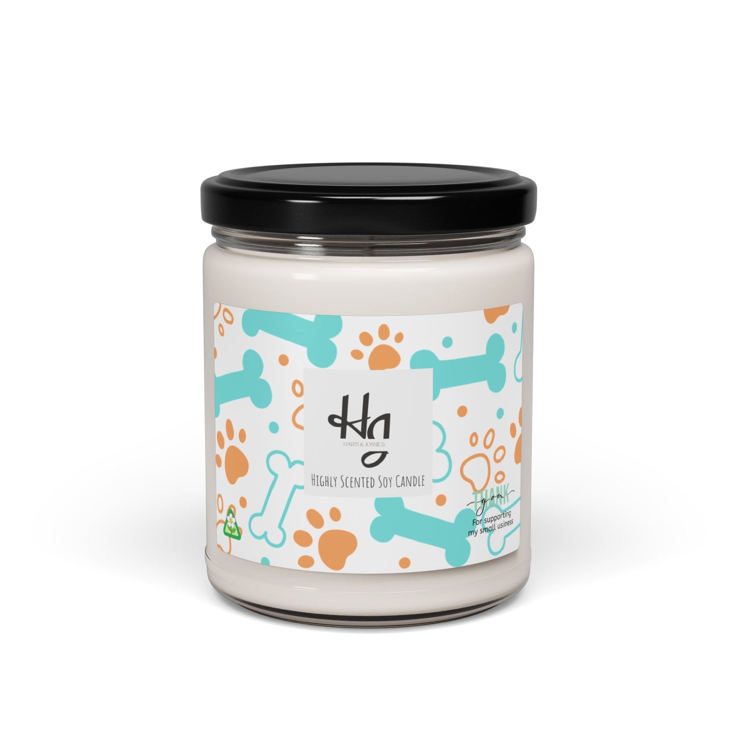 H&J Highly Scented Soy Candle, 9oz