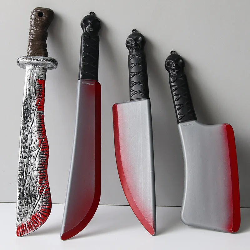 Halloween Plastic Blood Knife Props