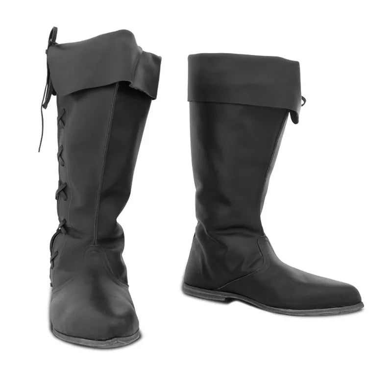 Unisex Cosplay Faux Leather High Boots