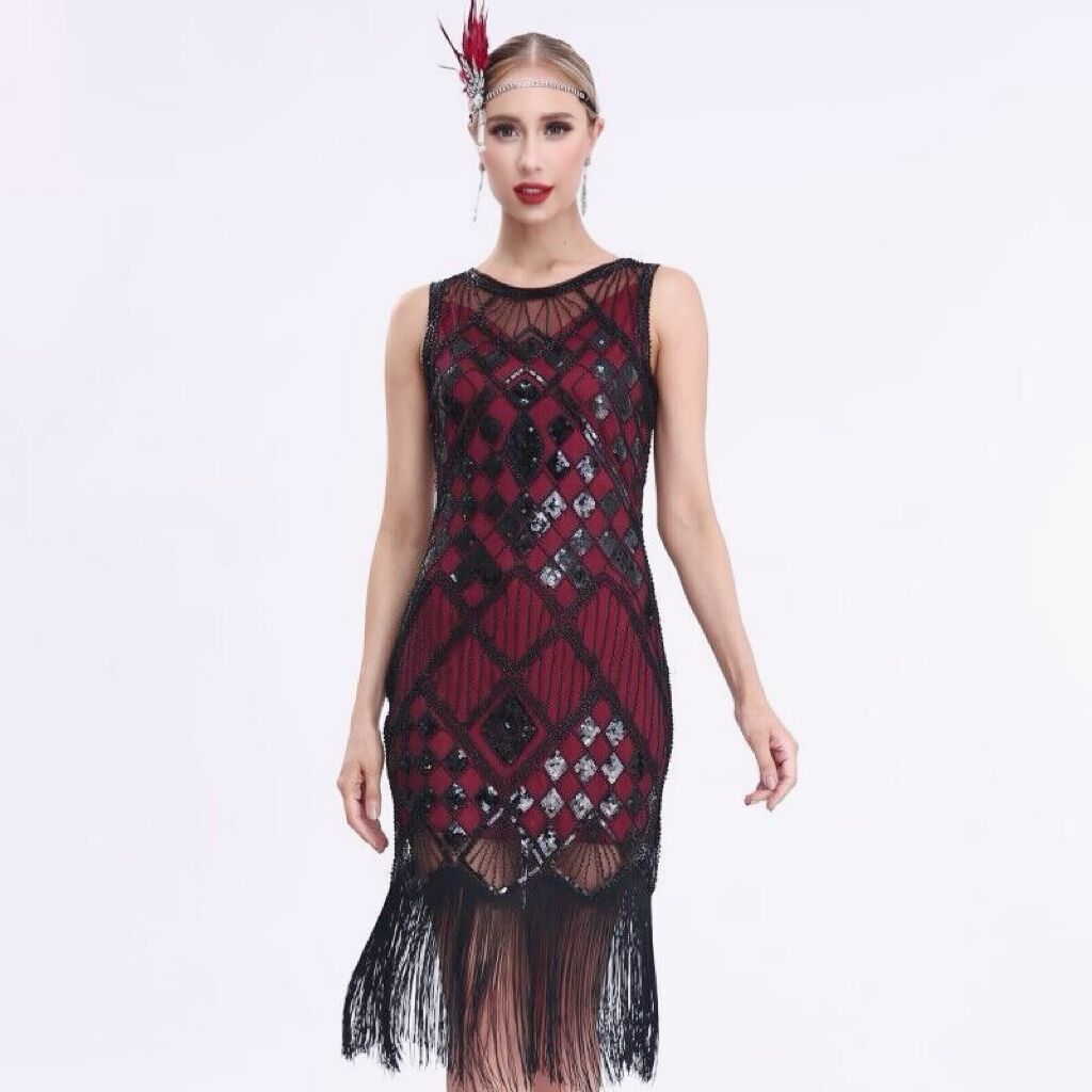 Tassel Flapper Style Sequins Dress