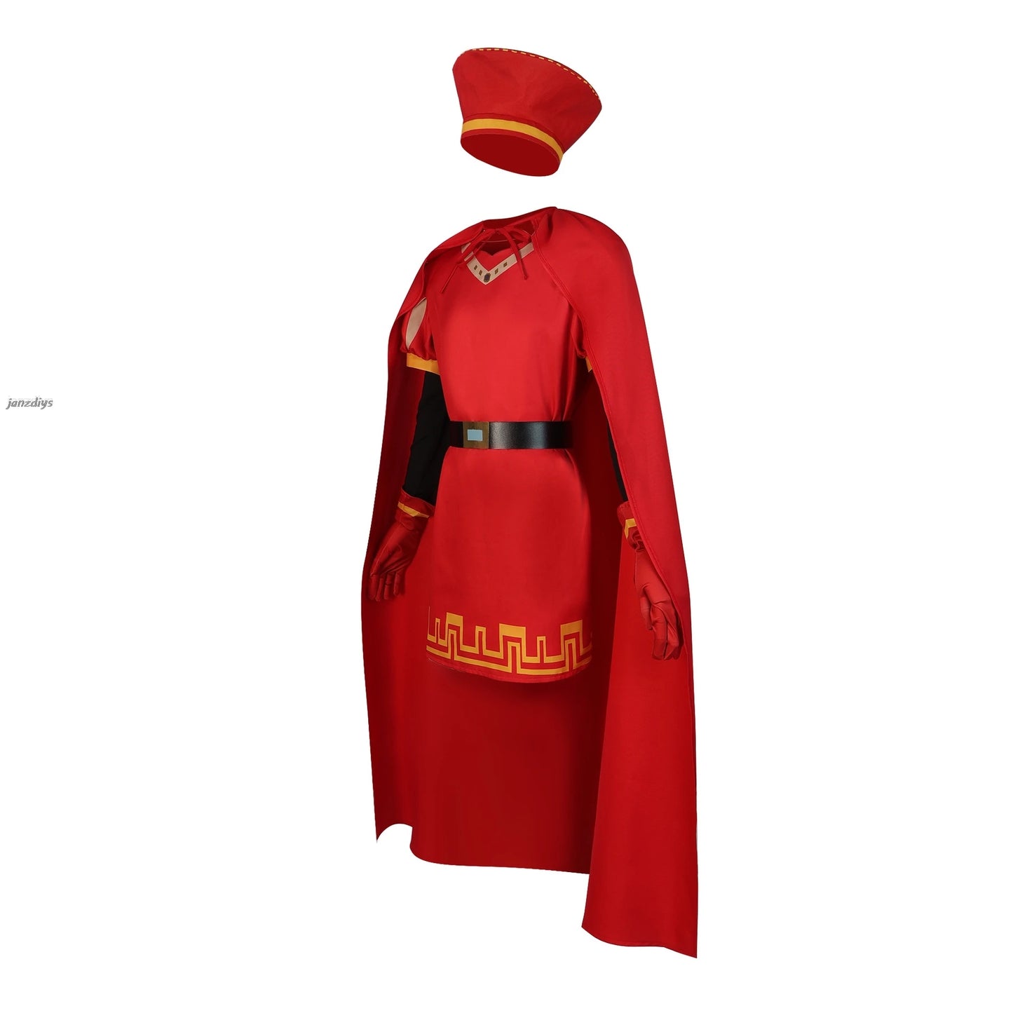 Lord Farquaad Cosplay Anime Costume Uniform Cloak Glove Hat Set Medieval Cosplay Halloween Party Red Outfit For Kid Women Men