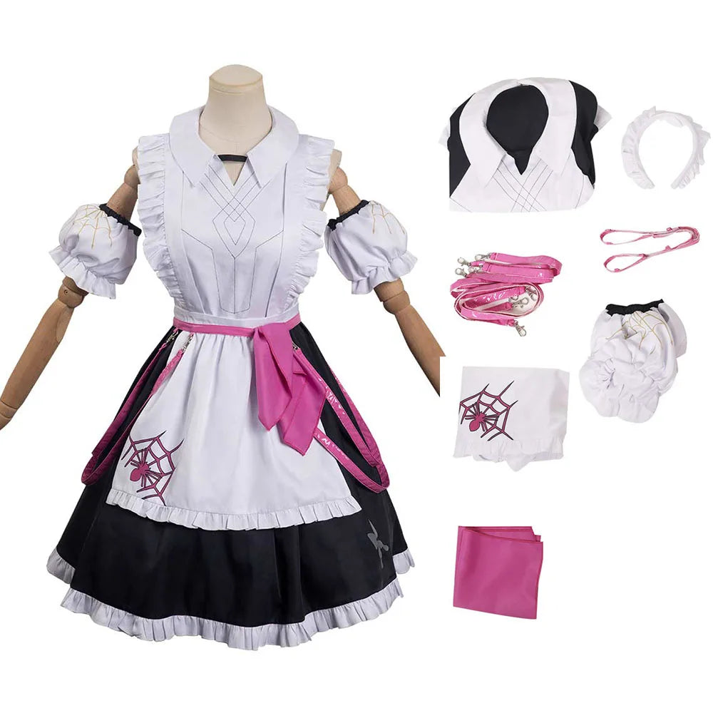 Lolita Maid Kafka Cosplay Fantasy Kawaii Cute Game Honkai Maid Dress Outfits Adult Women Halloween Roleplay Fantasia Outfits