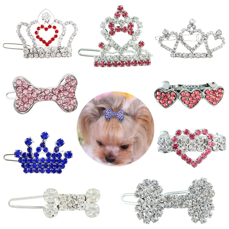 Dog's Fashion Crystal Rhinestone Hair Clip