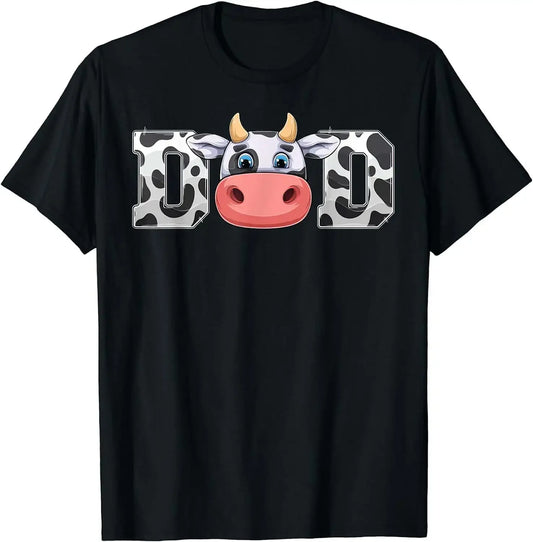 Cartoon Cow Dad Father's Day Tee Shirt