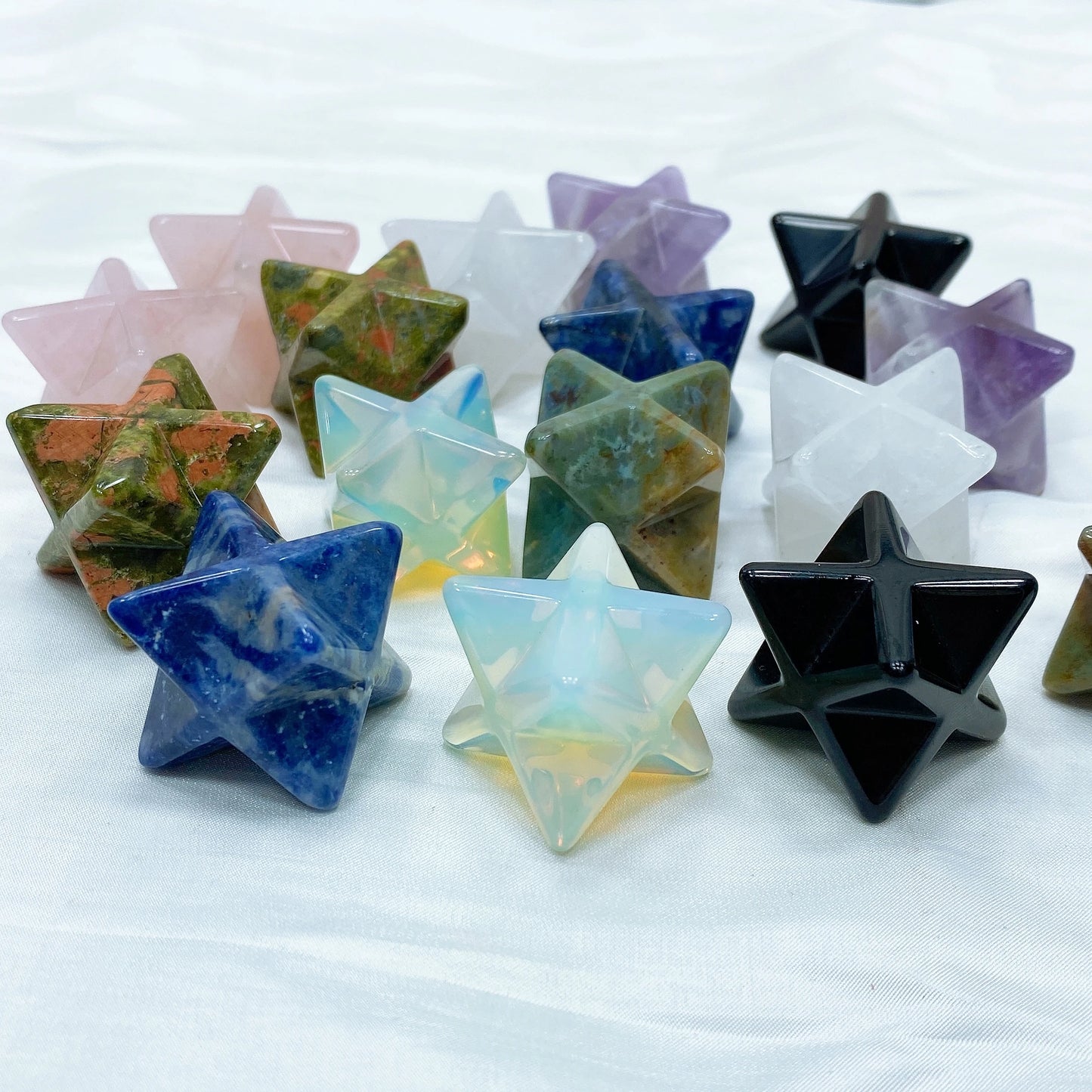 25mm Crystal Merkaba Star Natural Chakra Quartz Stone Wiccan Reiki Healing Energy Gem Mineral Home Decor Gift aquarium