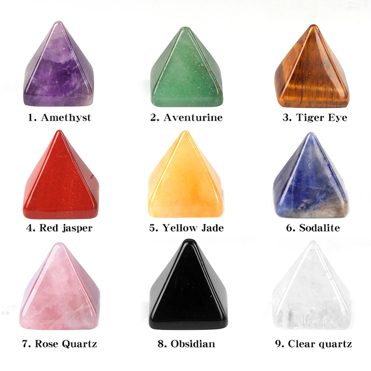 1pc Natural Agate Stone Gems Mineral Crystal Quartz Mini Pyramid Chakra Reiki Energy Healing Point Tower Room Home Decoration