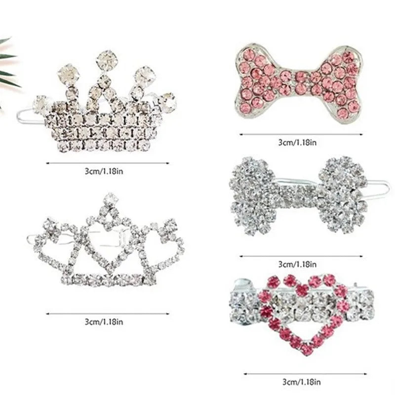 Dog's Fashion Crystal Rhinestone Hair Clip