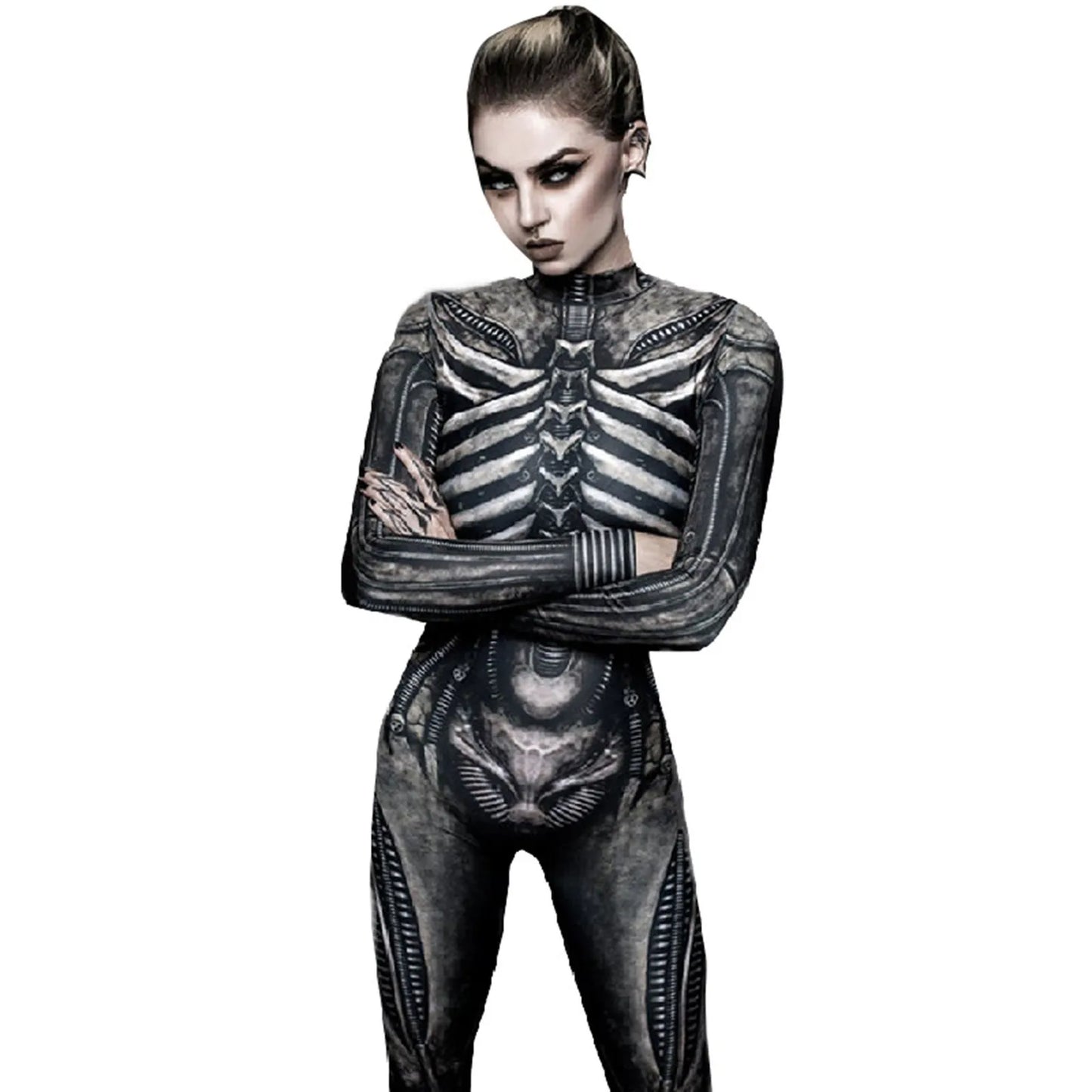 Halloween Horror Cosplay Skeleton Jumpsuit