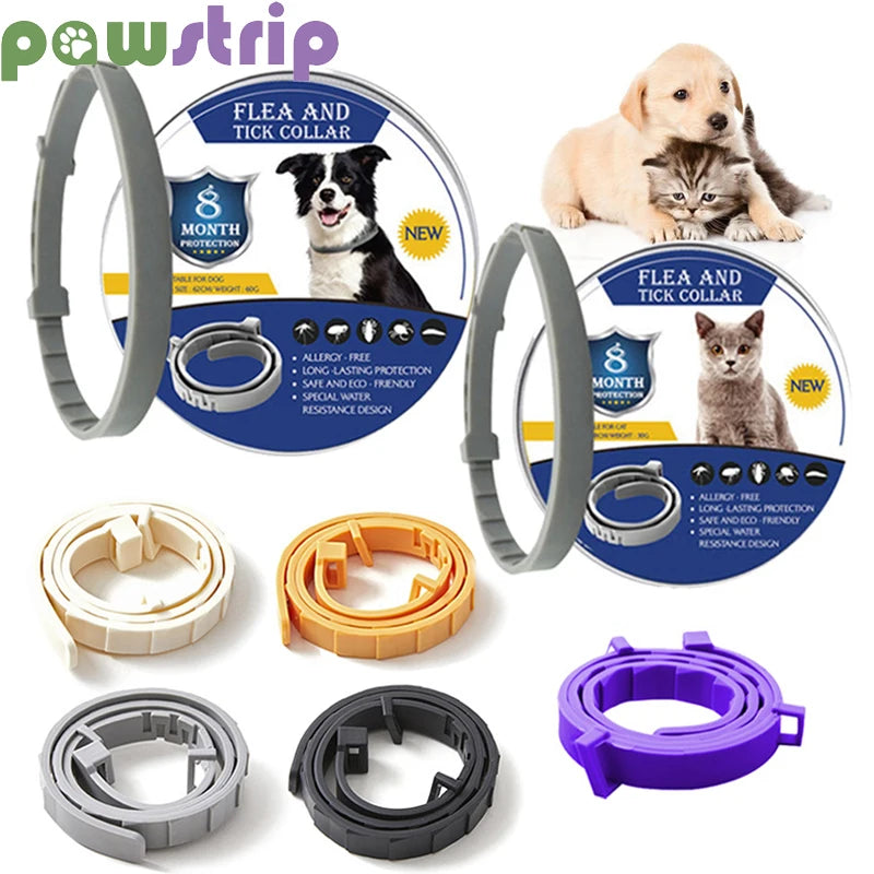 Adjustable Flea and Tick Collar for Cats and Dogs