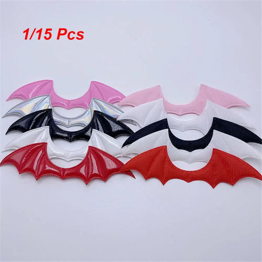 1/15Pcs Vampire DIY Jewelry Halloween Costume Patch Demon Bat Wings Leather Padded