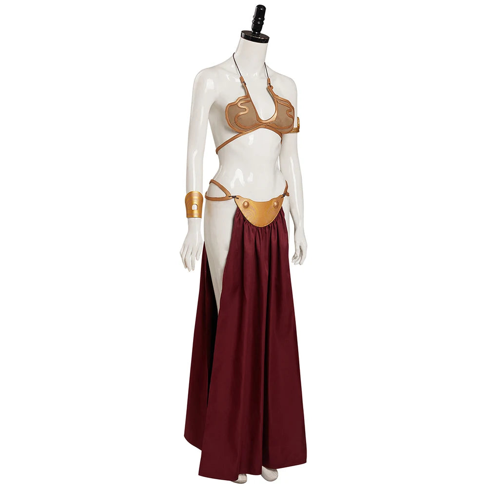 Return of the Jedi Princess Leia Cosplay Costume Sexy Dress Outfits Halloween Carnival Suit