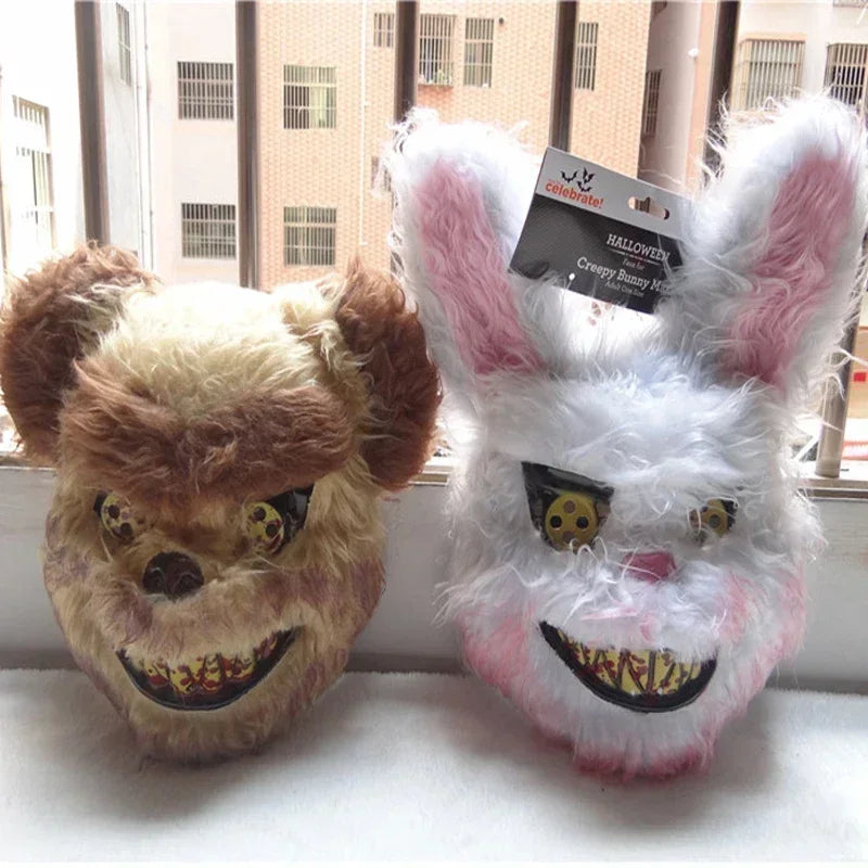 Bloody Plush Bunny Or Bear Mask