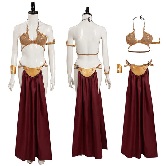 Return of the Jedi Princess Leia Cosplay Costume Sexy Dress Outfits Halloween Carnival Suit