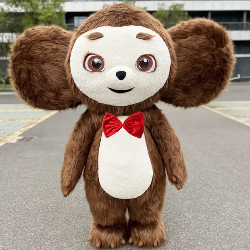 200cm Inflated  Чебурашка Крокодил Гена  2m/2.6mLovely Inflatable Cheburashka Mascot Walking Cosplay Cute Big Ears Monkey Costum