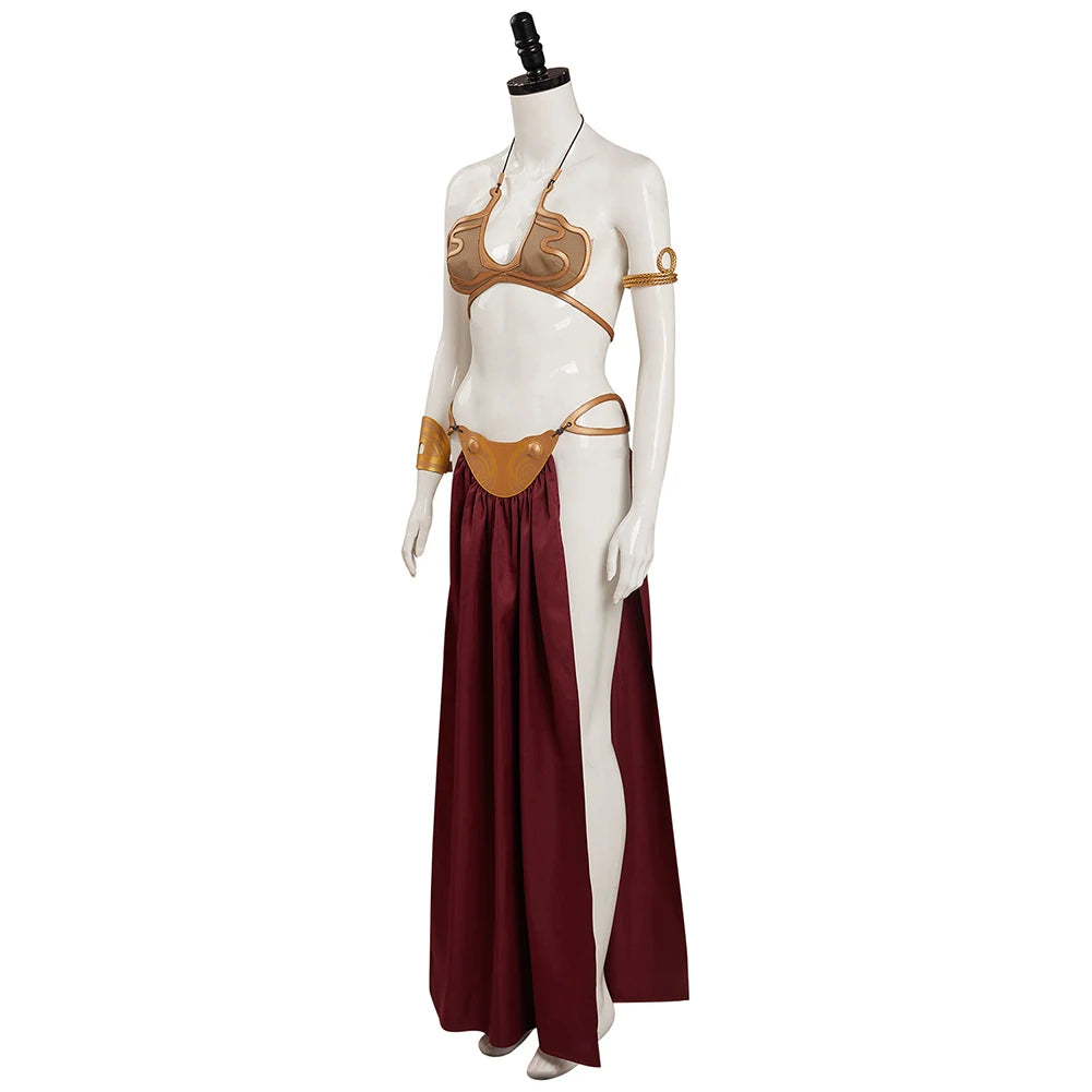 Return of the Jedi Princess Leia Cosplay Costume Sexy Dress Outfits Halloween Carnival Suit