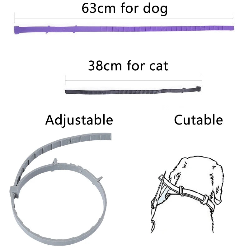 Adjustable Flea and Tick Collar for Cats and Dogs