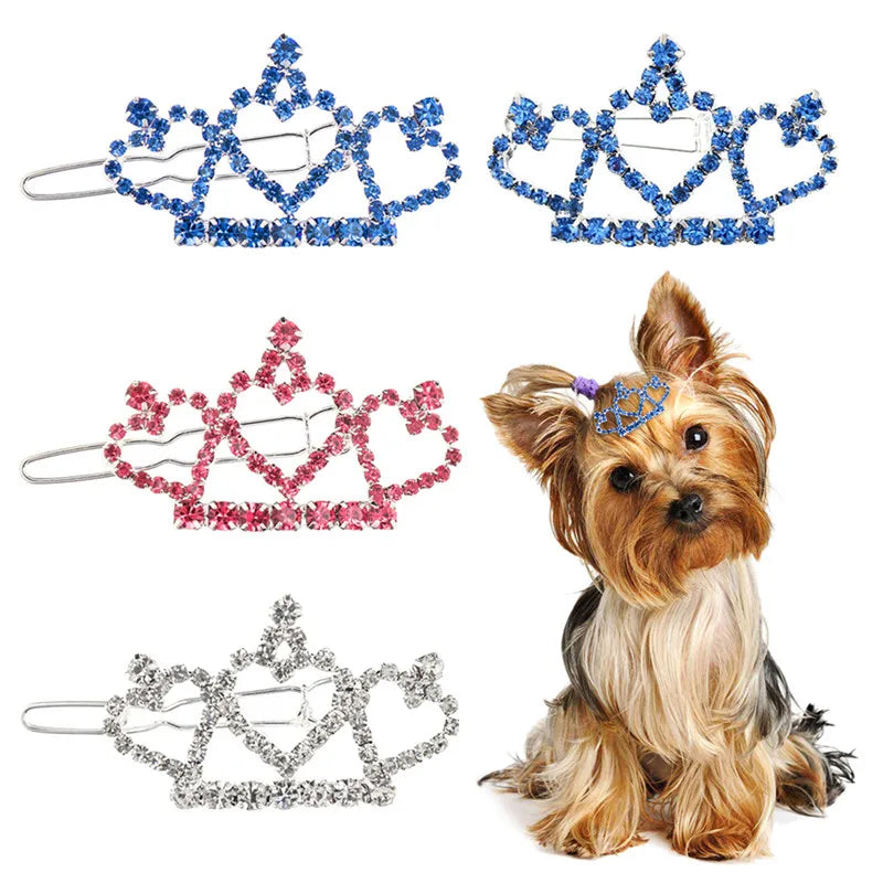 Dog's Fashion Crystal Rhinestone Hair Clip