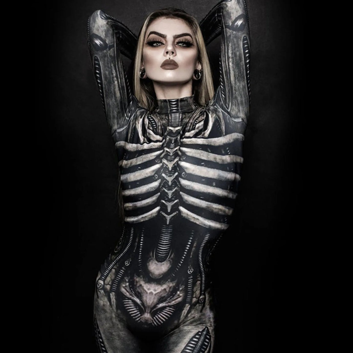 Halloween Horror Cosplay Skeleton Jumpsuit