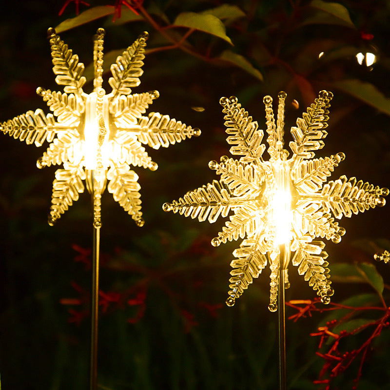 LED Solar Snowflake Light Outdoor Waterproof