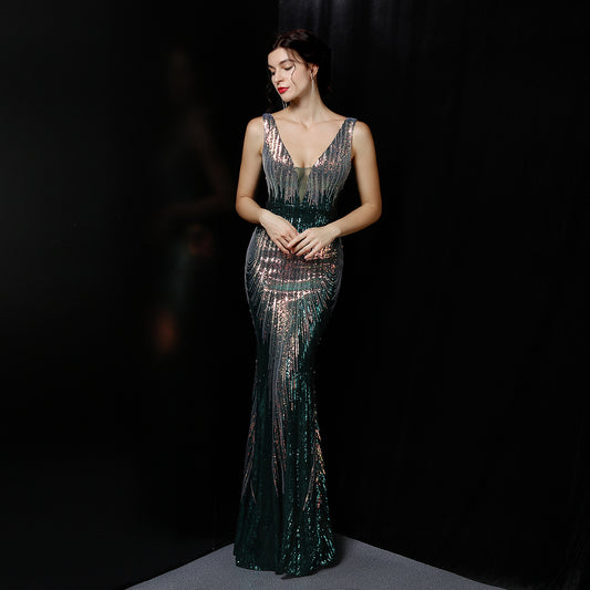 Sequined Event Gown