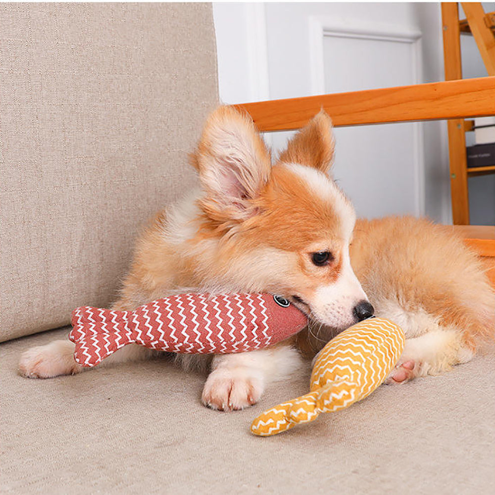 Burlap Fish Catnip Toys for Cats